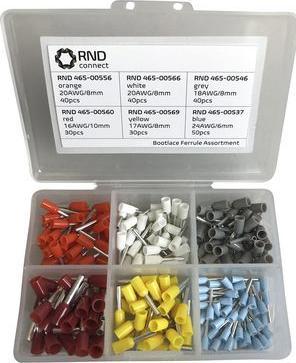 RND Electronics Aderendhülsen-Sortimentbox Kupfer 0.25... 1.5mm², 230 Stück