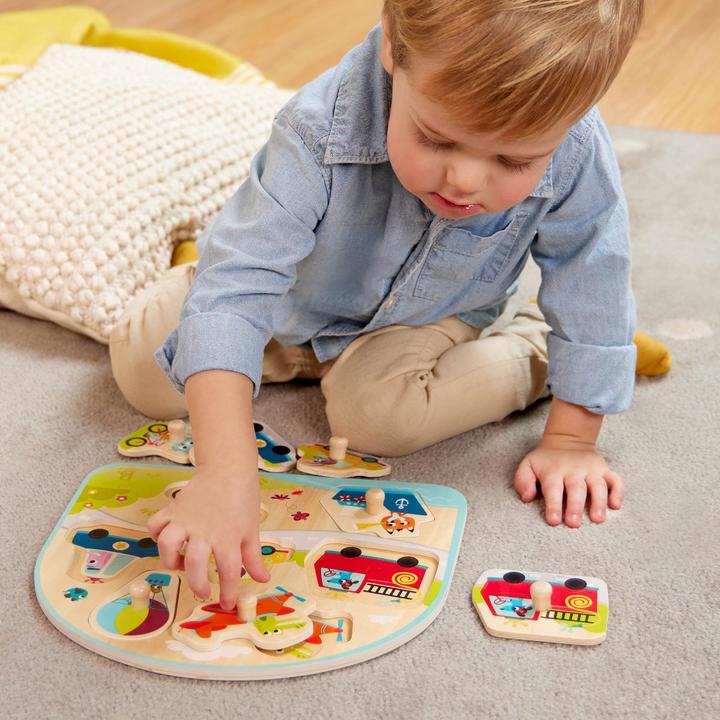 Actual product image B.toys B. Vehicles On The Go - Crazy Vehicles 7-piece Wooden Puzzle (7 pieces)