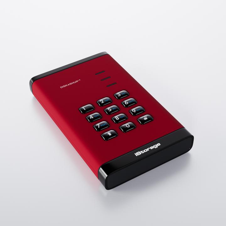 Productafbeelding iStorage diskAshur3 HDD 5TB - Rood (5 TB)