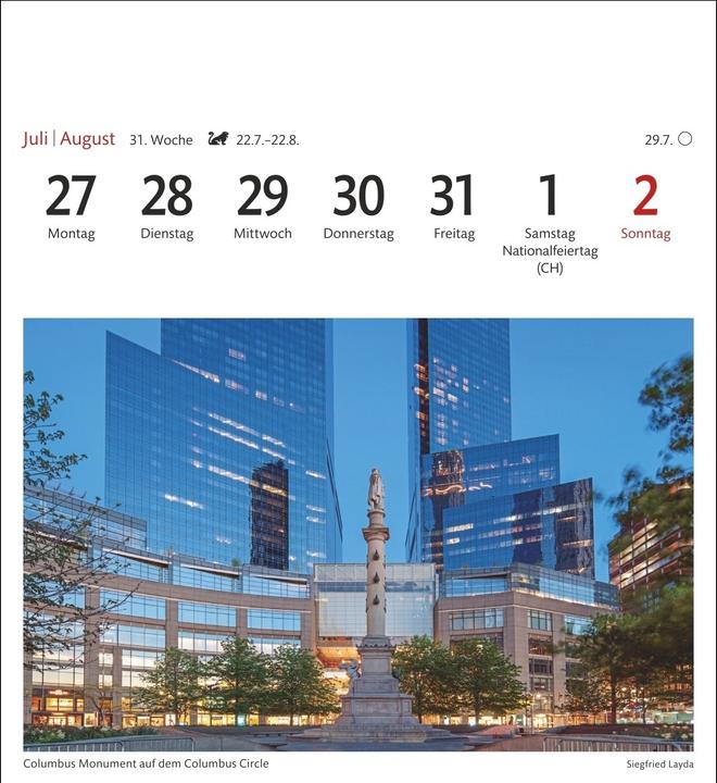 Produktbild Harenberg New York Sehnsuchtskalender 2026 - Wochenkalender mit 53 Postkarten (Deutsch)