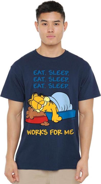 Immagine prodotto Garfield Works For Me Maglietta Uomo (M)