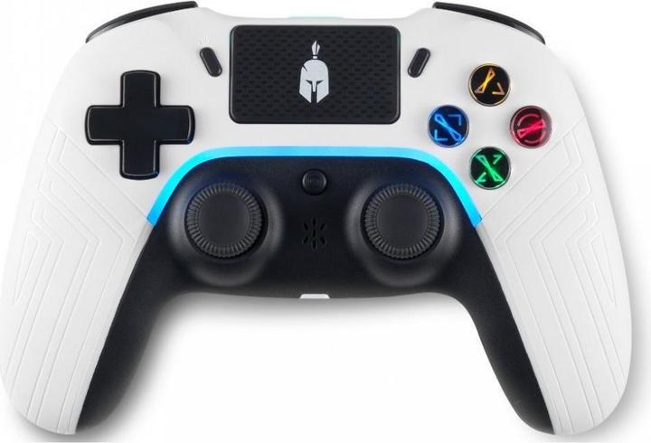 Actual product image Spartan Gear PS4 Controller black/white wireless Aspis 4 PC wired PS4 wireless (PS4, PC)