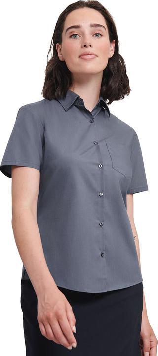Actual product image Russell Womens/Ladies Poplin Easy-Care Short-Sleeved Shirt (4XL)