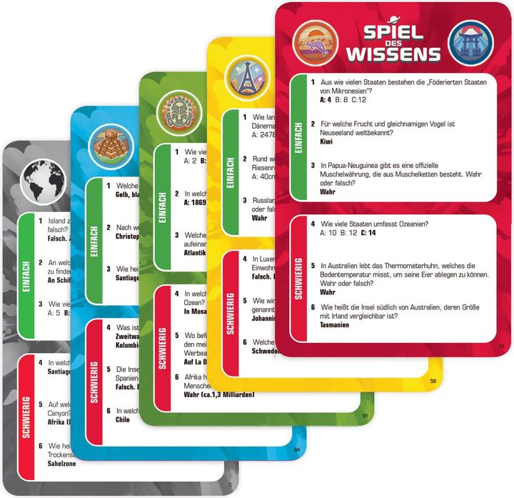 Actual product image Jumbo Game of knowledge Around the world card game (German)