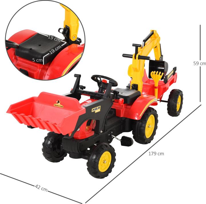 Produktbild Homcom Tretbagger mit Frontlader