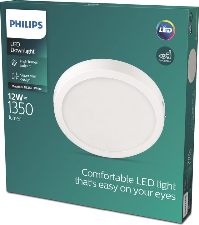 Actual product image Philips LED recessed spotlight Slim Surface DL252, 20W, 2700K, square, white (1350 lm)