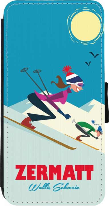 Image du produit PhoneLook Coque Wallet noir Zermatt Ski Downhill (Apple iPhone 11)