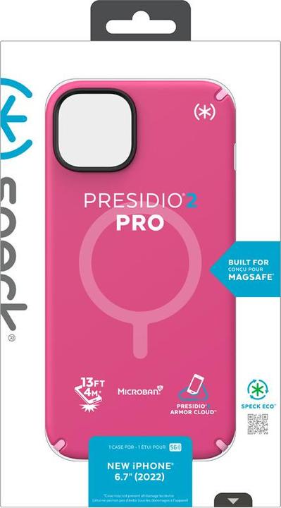 Actual product image speck Presidio2 Pro for iPhone 14 Plus Hulle MagSafe Back Cover Pink (Apple iPhone 14 Plus)