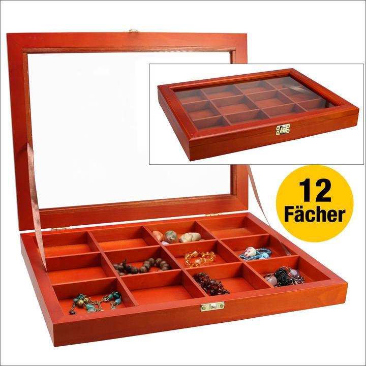 Actual product image Safe Wooden display cabinet with 12 compartments.5337