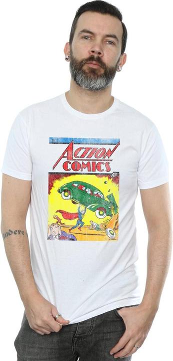 Actual product image Superman Mens Action Comics Issue 1 Cover Cotton T-Shirt (XXL)