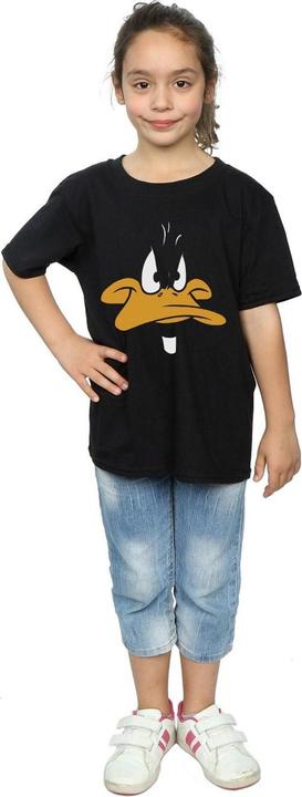 Actual product image Looney Tunes Girls Daffy Duck Face Cotton T-Shirt (152, 158)