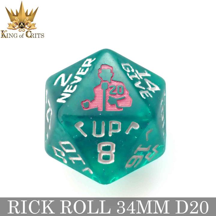 Produktbild DnD Dice Rick Rolled 34mm D20
