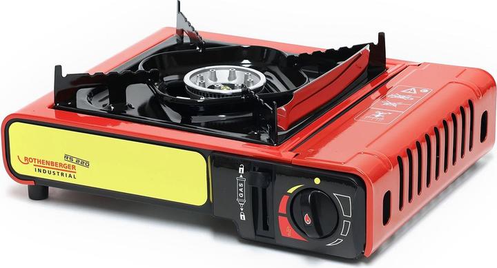 Actual product image Rothenberger Industrial Gas Camping Stove Gourmet Piezo RS 220 1500003730 Stainless Steel