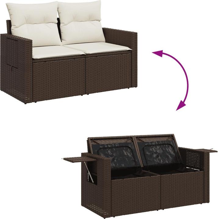 Immagine prodotto VidaXL Mobili da giardino Set di divani Set da giardino 7 pezzi Marrone