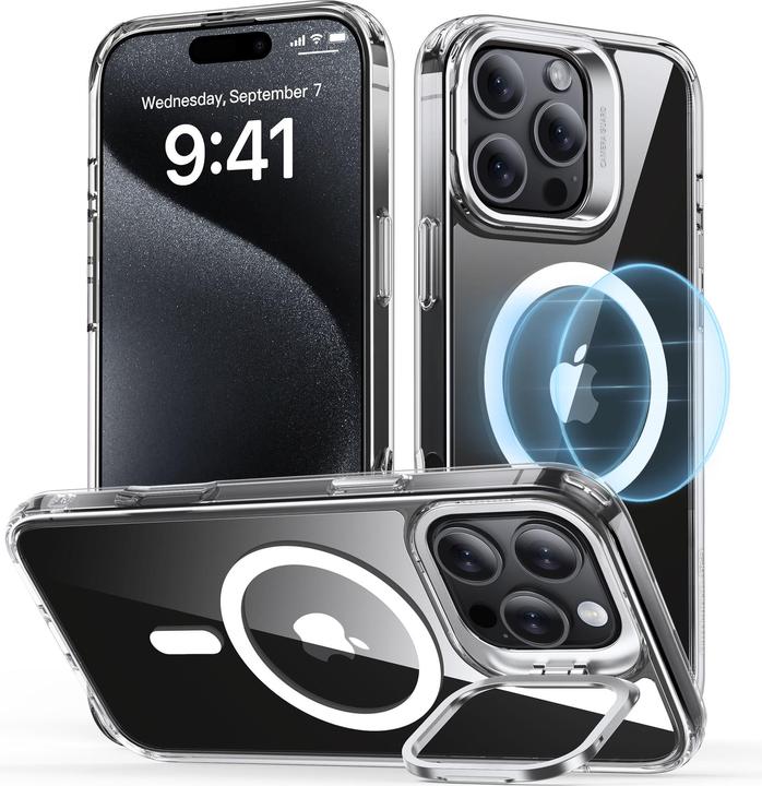 ESR Classic Hybrid HaloLock Case with Stash Stand (Apple iPhone 16 Pro Max)