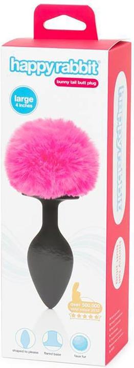 Image du produit Happy Rabbit Non Vibrating Butt Plug Large Noir/Rose