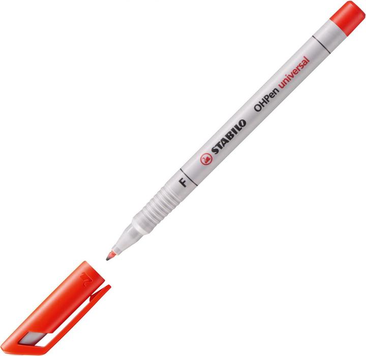 Produktbild STABILO 10 OHPen universal Folienstifte rot 0,7 mm non-permanent (Rot, 0.70 mm, 1 x)