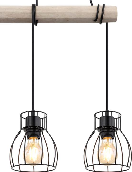 Actual product image Globo Pendant lamp Mina black matt 3xE27 (E27)
