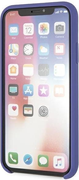 Produktbild Karl Lagerfeld case for iPhone X / XS KLHCPXSLVOG hard case purple Silicone (Apple iPhone X, Apple iPhone XS)