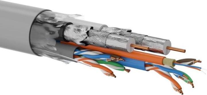 Actual product image Q-Lantec KABEL MULTIMEDIALNY 2 X U/UTP KAT.5E + 2 X RG6 + 2 X FO G657A1 LSOH 500M (U/UTP, CAT5e, 500 m)