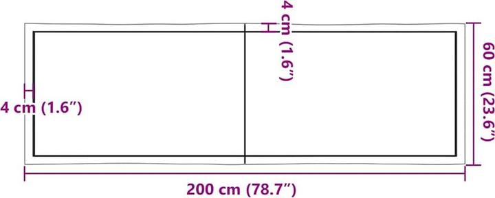 Actual product image VidaXL Aneta (200 x 6 x 60 cm)