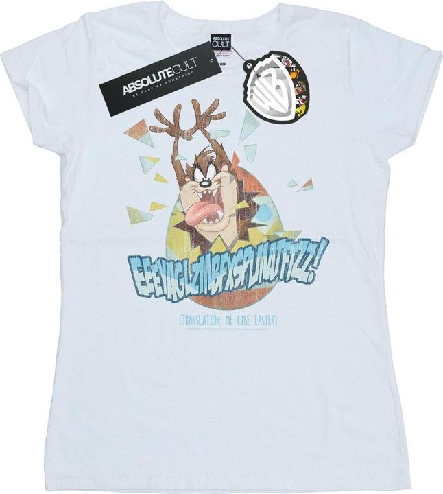 Actual product image Looney Tunes Womens/Ladies Taz Me Like Easter Cotton T-Shirt (S)