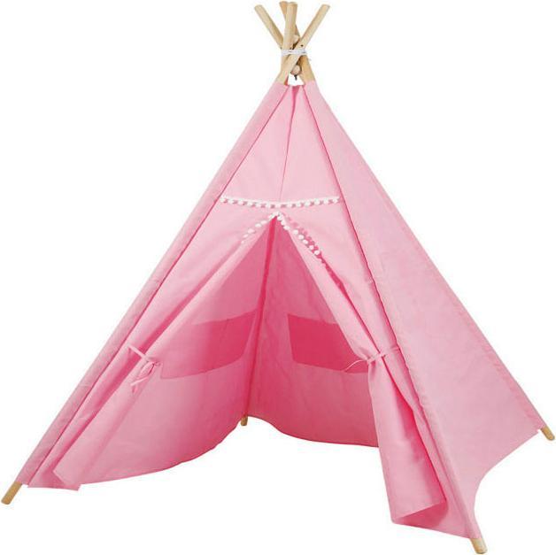 Actual product image Luxurious teepee tent in pink with lights, 128 cm