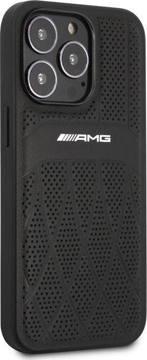 Produktbild Mercedes AMG AMHCP13XOSDBK iPhone 13 Pro Max 6,7" czarny/black hardcase Leather Curved Lines (Apple iPhone 13 Pro Max)