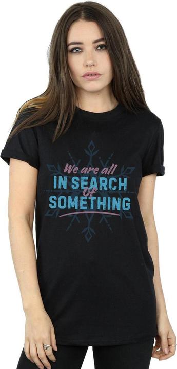 Actual product image Disney Womens/Ladies Frozen 2 All In Search Of Something Cotton Boyfriend T-Shirt (5XL)