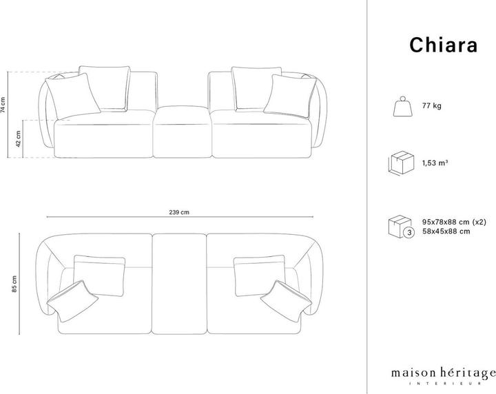 Produktbild Maison Heritage Chiara (2-Sitzer, 3-Sitzer, 4-Sitzer)
