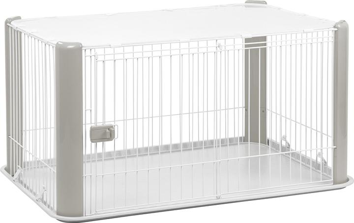 Actual product image Iris Ohyama Puppy Run Grey Large With Roof