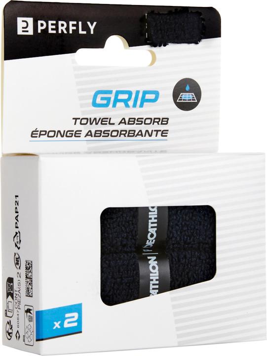 Actual product image Perfly Badminton Towel Grip x 2 Black