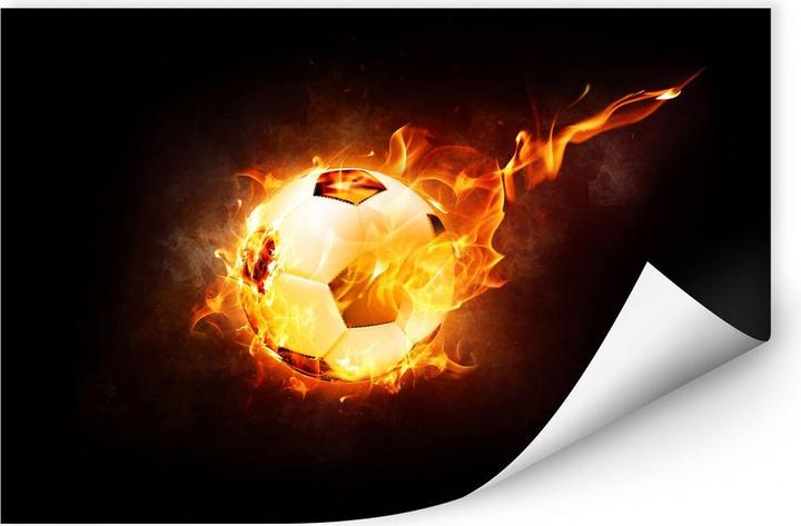 Image du produit Trenddeko Le football en feu (120 x 80 cm)