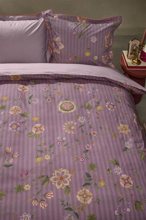 Actual product image PIP Studio Flores Bailando bed linen purple 135x200cm (1 set) (Duvet cover, 135x200 cm)