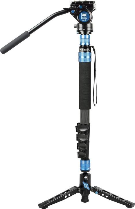 Sirui P-325FL Carbon monopod 178 cm with stand spreader + video head VA-5 (Metal, Carbon)