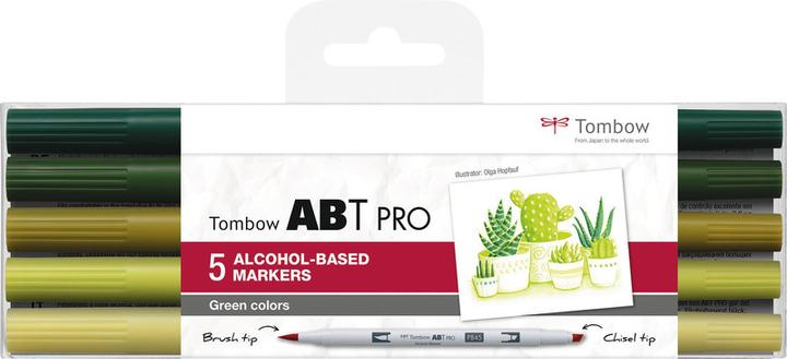Image du produit Tombow Crayons Green Colors, avec boîte, set de 5 pièces (Jaune, Vert clair, Vert foncé, 5 x)
