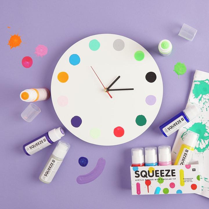 Produktbild Rico Design Rico Squeeze Marker, 5 x 60 ml Pastell (Türkis, hellrosa, Rosa, Altrosa, Blau, 5 x)
