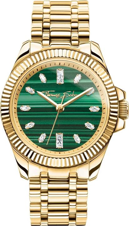 Produktbild Thomas Sabo WA0436 Damenuhr Divine Jewellery Stone goldfarben 33mm 5ATM (Uhr mit Schmuckstein, 33 mm)