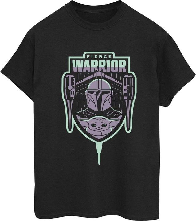 Immagine prodotto Star Wars The Mandalorian Fierce Warrior Patch Maglietta Ampia Donna (3XL)