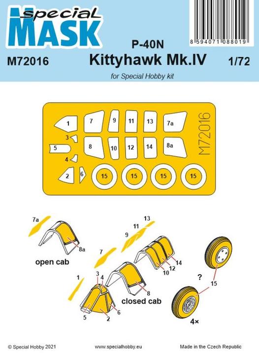 Image du produit Special Hobby Masque P-40N/Kittyhawk Mk.IV