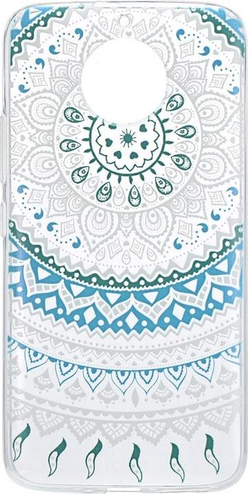 Produktbild König Design Henna Cover für Handy Motorola Moto E4 Plus Case Schutz Hülle Silikon Sonne Blau (Motorola Moto E4 Plus)