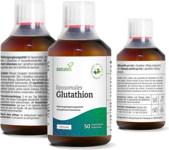 Actual product image Sanasis Glutathione liposomal Fl 250 ml (1 Piece, 331 g)
