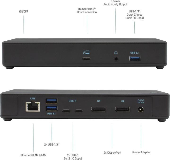 Actual product image i-tec TB3CDUALDPDOCKPDCH + PD 85W (Thunderbolt, 269 Ports)