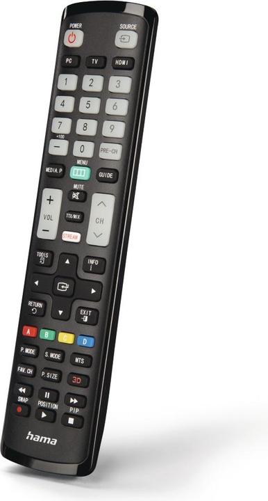 Image du produit Hama Télécommande universelle pour téléviseurs Samsung, IR, apprentissage, touches lumineuses (Télécommande universelle, Infrarouge)