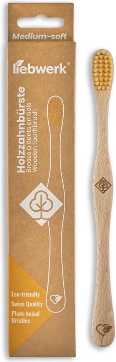 Liebwerk Holzzahnbürste Ricine Leaf (Mittel, 1 x)