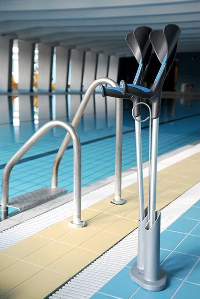 Immagine prodotto Sahag Stampella/supporto in alluminio grigio per 1 coppia