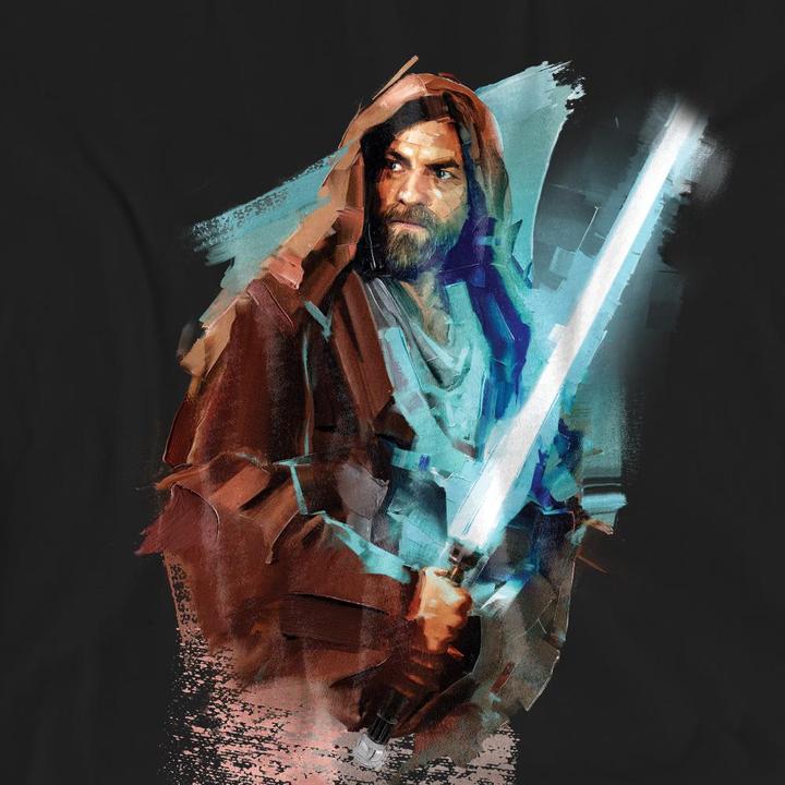 Actual product image Star Wars Unisex Adult Obi Wan Kenobi Painted T-Shirt (XL)