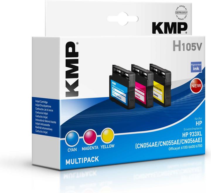Produktbild KMP 105V Vorteilspack C/M/Y komp. mit HP 933 XL (M, C, Y)