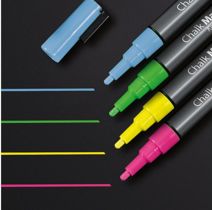 Produktbild Sigel Artverum Kreidemarker 20 Rund (1-2 mm) (Blau, Gelb, Pink, Grün, 2 mm, 4 x)