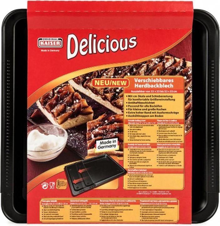 Produktbild Kaiser Delicious Back- und Kuchenblech ausziehbar variabel Herdbackblech eckig